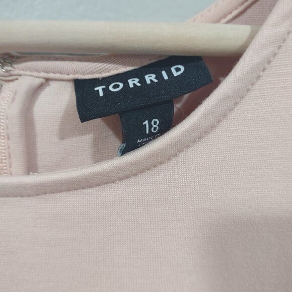 Torrid Pink Blush Sleeveless Midi Dress Size 18 - Picture 5 of 5
